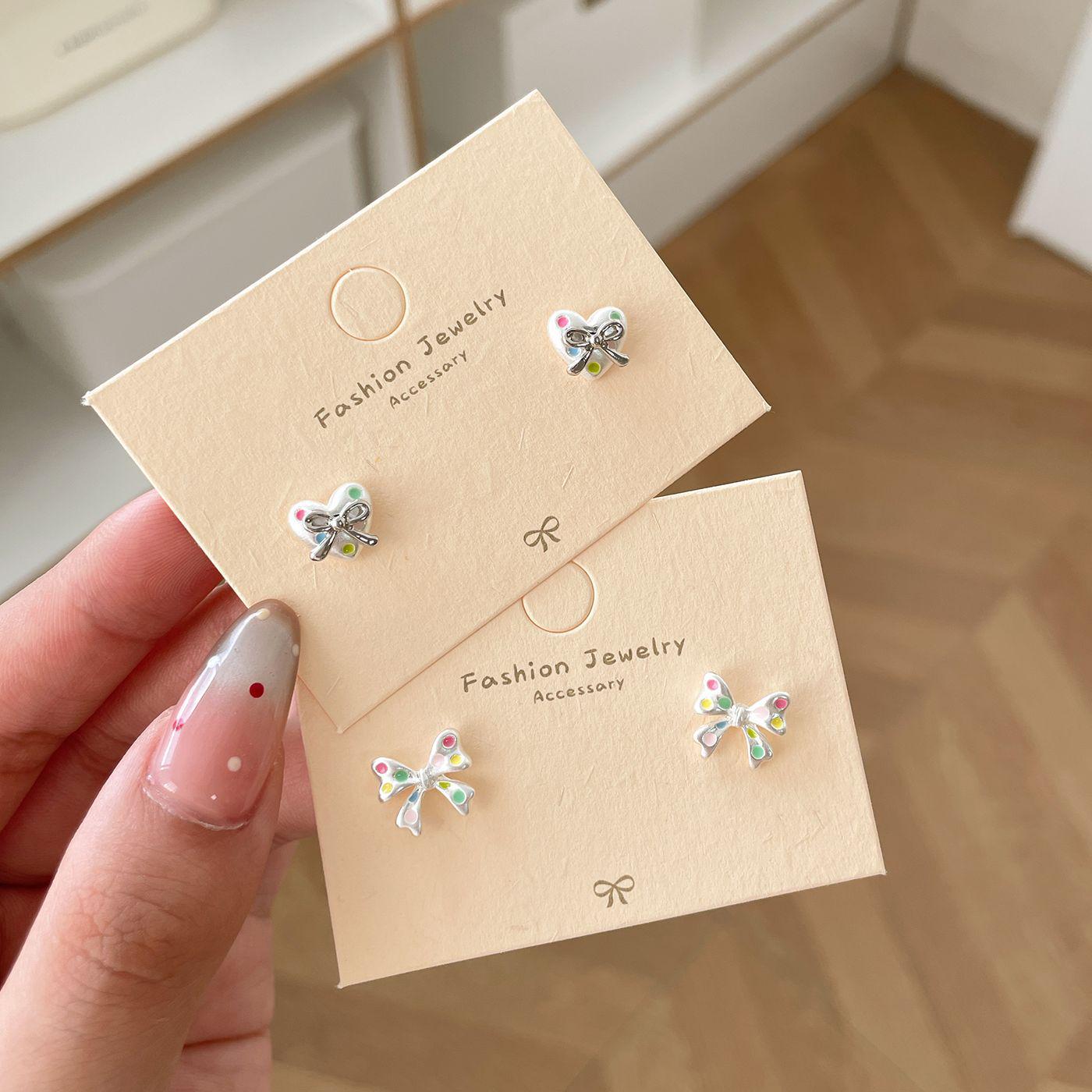 New Color Polka Dot Dopamine Bow Earrings - Cute, High-Grade Silver Heart Earrings for Women
New Color Polka Dot Dopamine Bow Earrings - Cute, High-Grade Silver Heart Earrings for Women