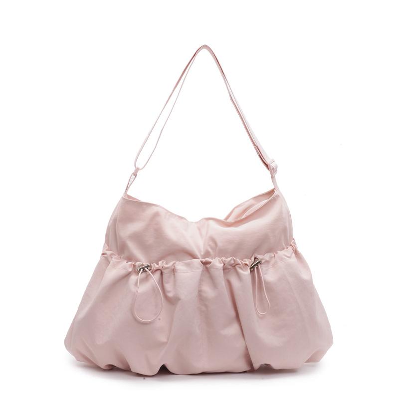 Повседневная нейлоновая тканевая сумка, мягкая вощеная хлопковая сумка через плечо, женская сумка-мессенджер большой вместимости, новая водонепроницаемая сумка-мессенджер, плиссированная сумка-тоут