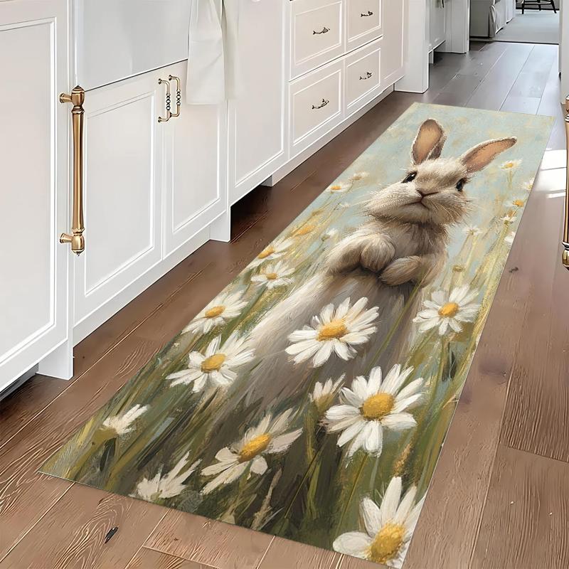Cute Rabbit Pattern Long Runner Rug Fresh Floral Non-Slip Kitchen Mat Hallway Entrance Doormat Soft Absorbent Home Carpet 40X120CM
Cute Rabbit Pattern Long Runner Rug Fresh Floral Non-Slip Kitchen Mat Hallway Entrance Doormat Soft Absorbent Home Carpet 40X120CM