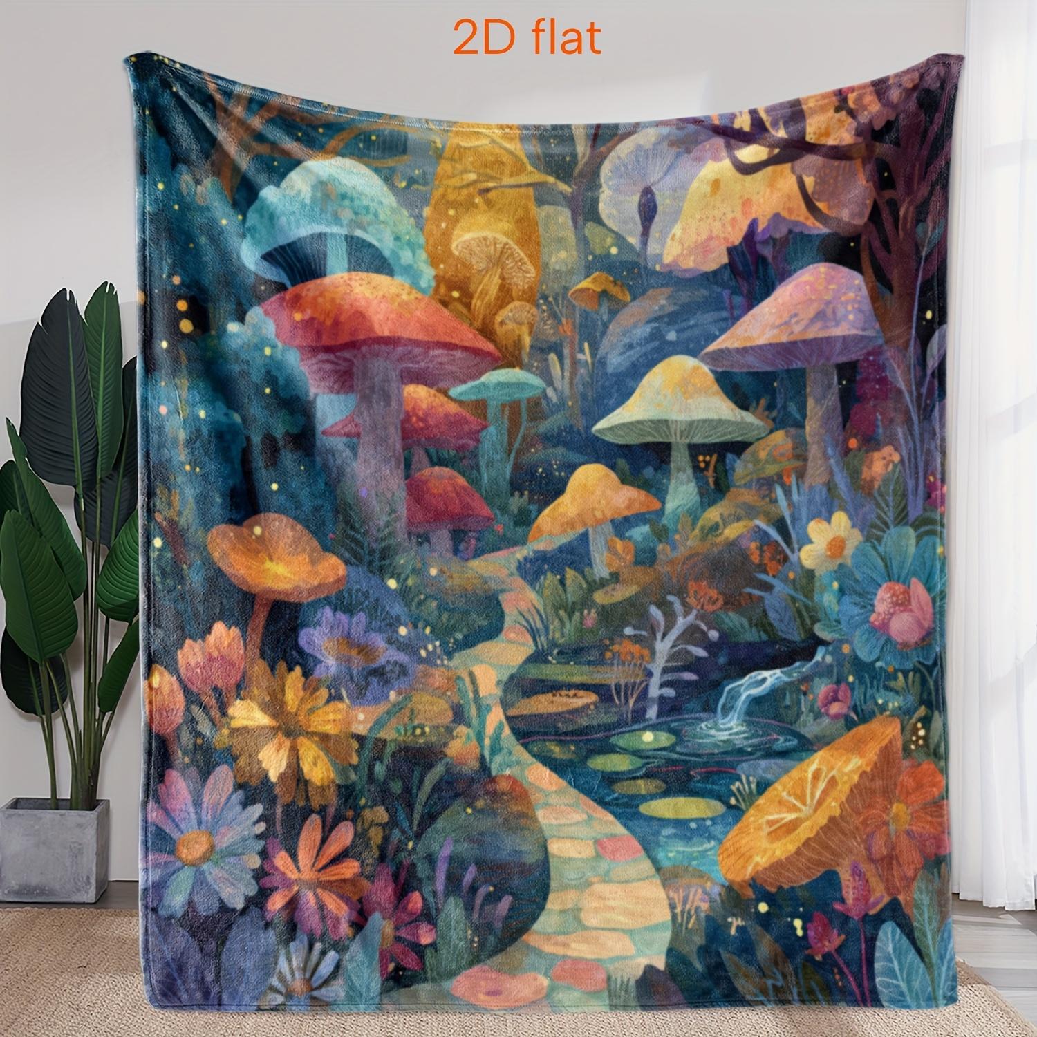 1pc Flannel Blanket with Mushroom and Flower Stream Pattern, Warm and Soft Throw for Sofa, Bed, Car, Office, Camping, Travel 130x150cm
1pc Flannel Blanket with Mushroom and Flower Stream Pattern, Warm and Soft Throw for Sofa, Bed, Car, Office, Camping, Travel 130x150cm