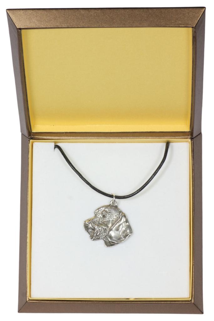 Dachshund III - Dog necklace in gift box, silver-plated locket for dog fan, striking pendant by Art-Dog brand срібний
Dachshund III - Dog necklace in gift box, silver-plated locket for dog fan, striking pendant by Art-Dog brand срібний