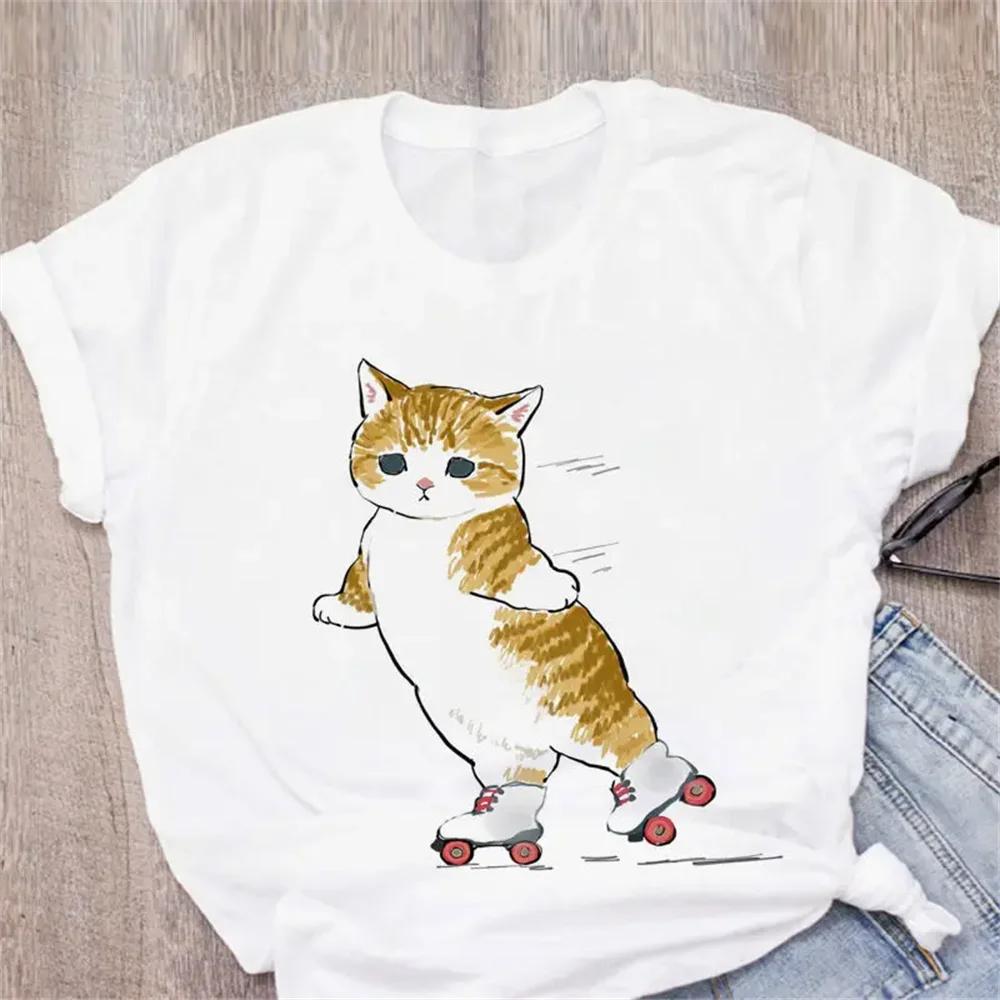 Pattern Printed Fashion Aesthetic Tops Tee Casual Cute Cat Funny Cartoon Womens Harajuku Short Sleeve Casual Aesthetic Clothes S
Pattern Printed Fashion Aesthetic Tops Tee Casual Cute Cat Funny Cartoon Womens Harajuku Short Sleeve Casual Aesthetic Clothes S