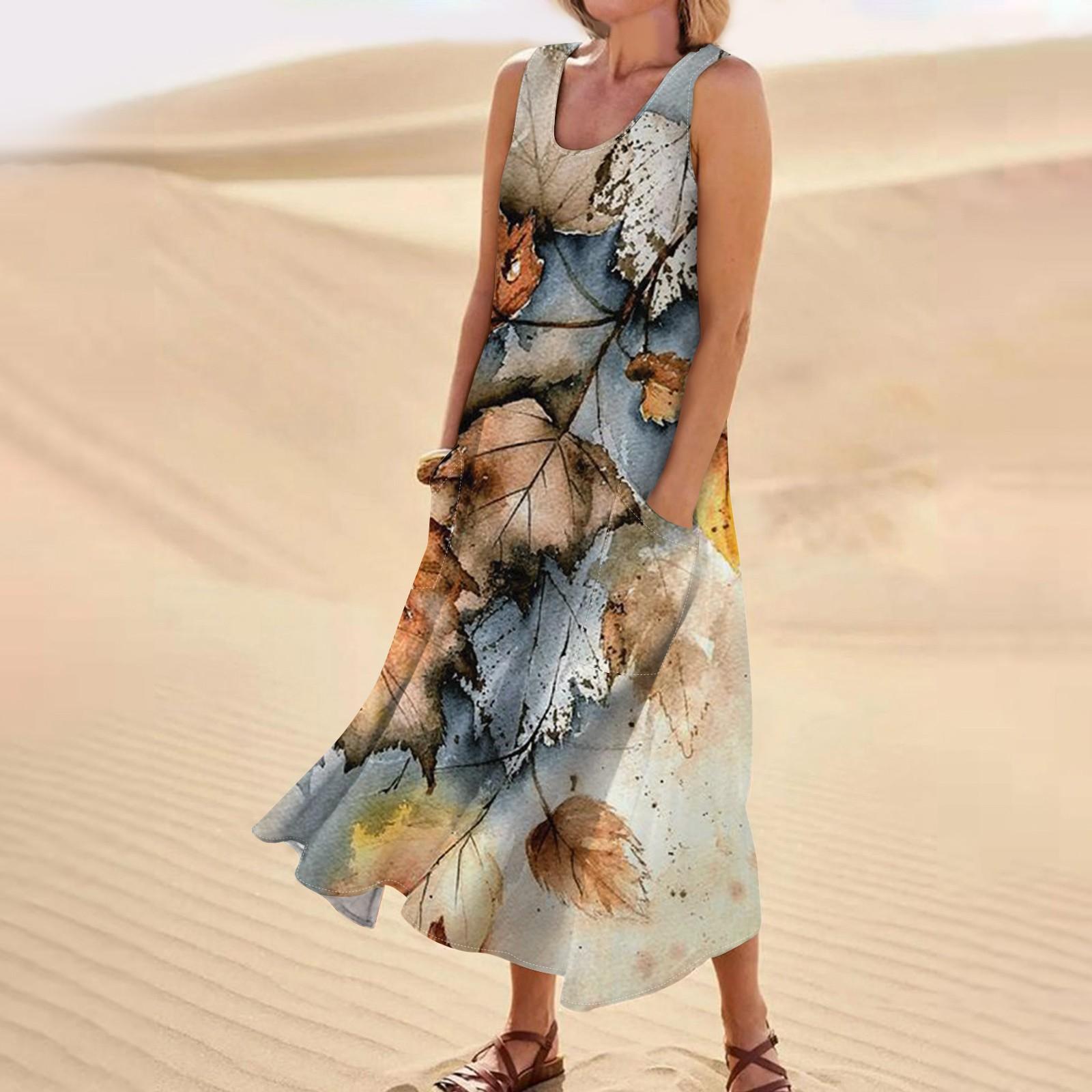 Женское летнее платье, повседневные свободные длинные платья с принтом для пляжного отдыха XL жёлтый
Женское летнее платье, повседневные свободные длинные платья с принтом для пляжного отдыха XL жёлтый