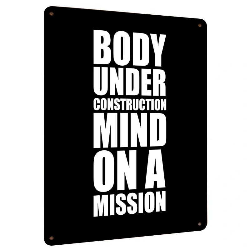 Body Under Construction Mind On A Mission Fitness Metal Wall Art Gym Decor 7.9x11.8In(20x30cm)
Body Under Construction Mind On A Mission Fitness Metal Wall Art Gym Decor 7.9x11.8In(20x30cm)