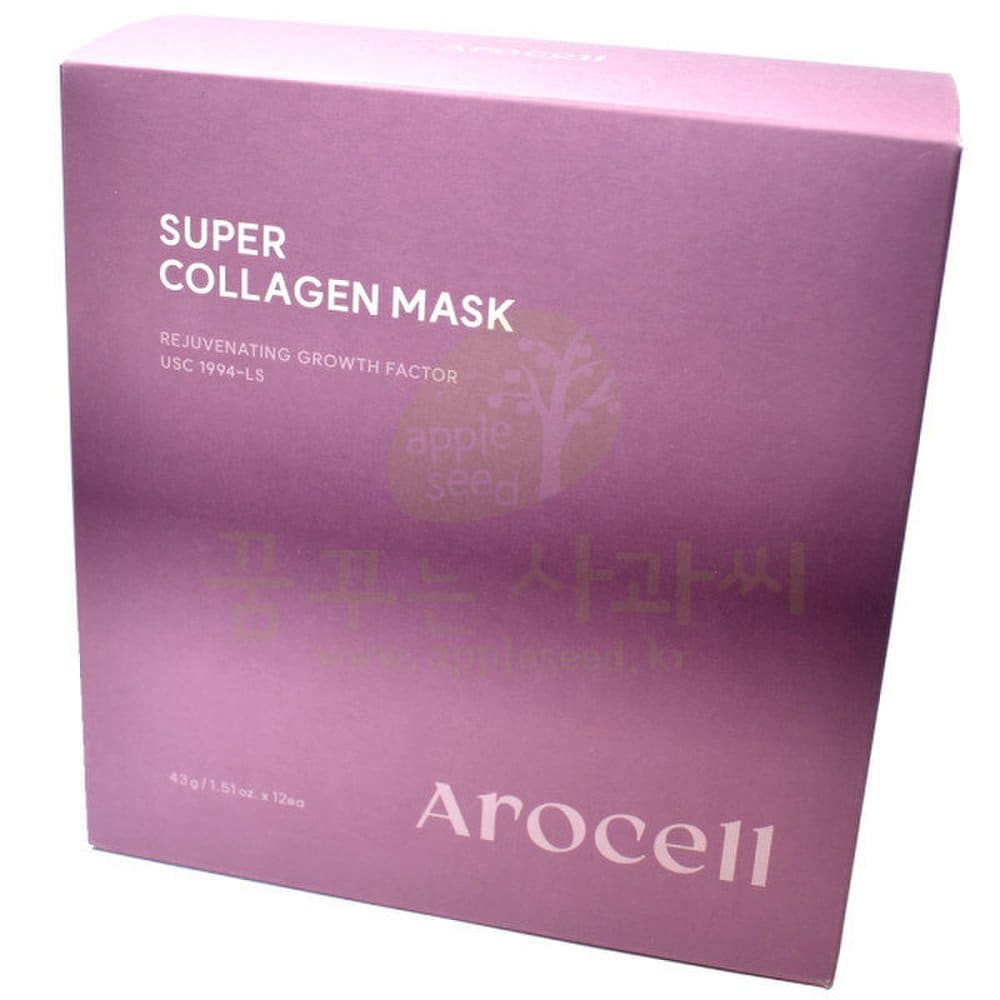 AROCELL Super Collagen Mask 1box (12 sheets) / Heavy weight 43g 
AROCELL Super Collagen Mask 1box (12 sheets) / Heavy weight 43g