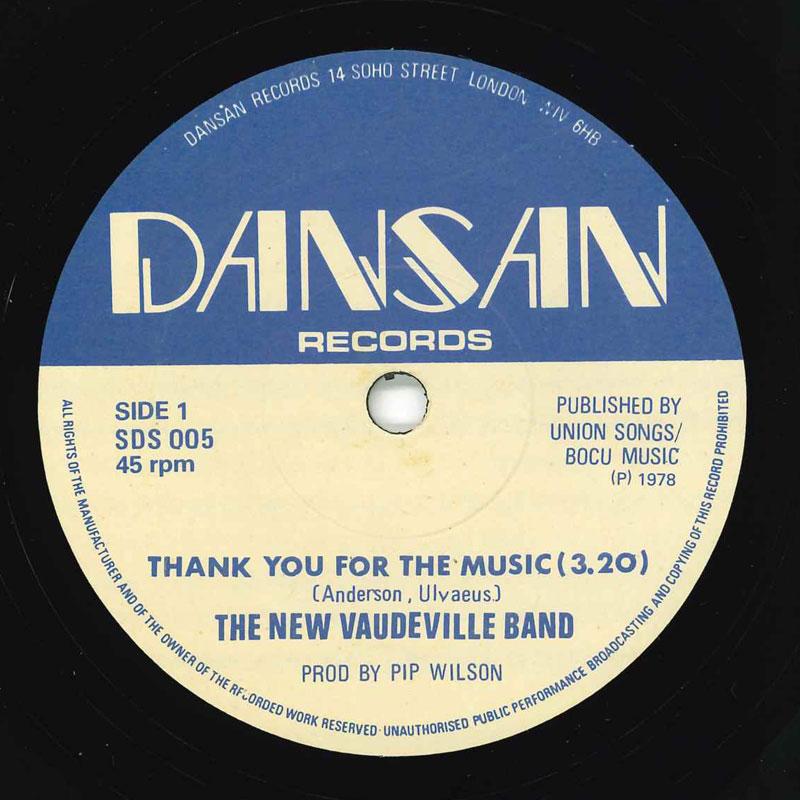 7-дюймовая пластинка NEW VAUDEVILLE BAND - Thank You For The Music SDS005 Dansan 1978 UK Джаз Б/У
7-дюймовая пластинка NEW VAUDEVILLE BAND - Thank You For The Music SDS005 Dansan 1978 UK Джаз Б/У