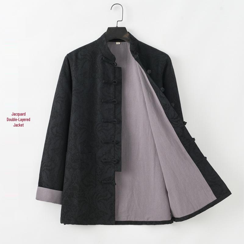 Men s Retro Jacquard Tang Suit Jacket - Chinese Style with Frog Buttons, Hanfu Zhongshan Design, Double Layer for Tea Ceremony and Casual Wear 3XL
Men s Retro Jacquard Tang Suit Jacket - Chinese Style with Frog Buttons, Hanfu Zhongshan Design, Double Layer for Tea Ceremony and Casual Wear 3XL