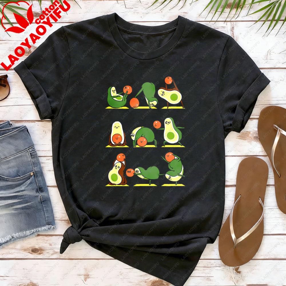 Avocado Yoga Exercise Tops Avocado and Orange Cartoon Pattern Women TShirt Cotton Short Sleeve Summer Fashion Tops S
Avocado Yoga Exercise Tops Avocado and Orange Cartoon Pattern Women TShirt Cotton Short Sleeve Summer Fashion Tops S