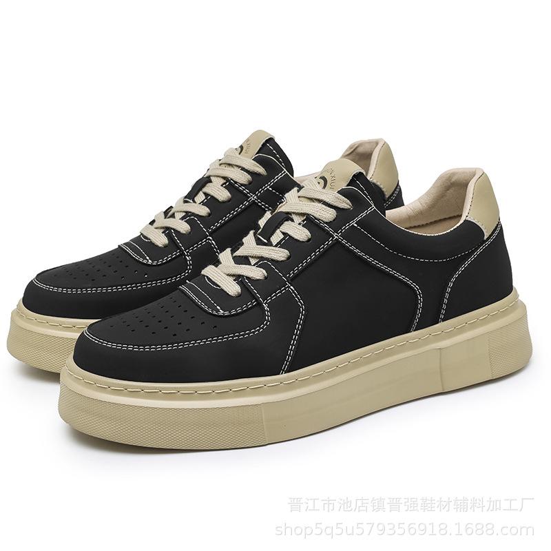 Invisible inner heightening thick baseplate shoes leather surface casual low-top trendy shoes breathable little white shoes fashionable versatile 44 чорний
Invisible inner heightening thick baseplate shoes leather surface casual low-top trendy shoes breathable little white shoes fashionable versatile 44 чорний