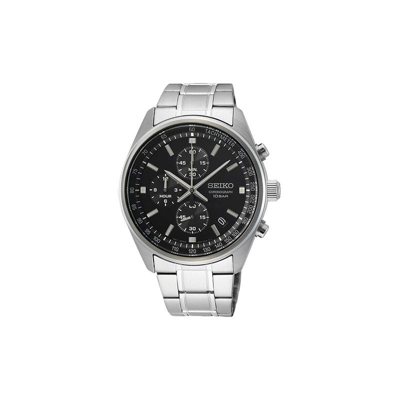 SEIKO three-eye chronograph business Quartz Steel Strap men s watch black dial SSB379P1
SEIKO three-eye chronograph business Quartz Steel Strap men s watch black dial SSB379P1