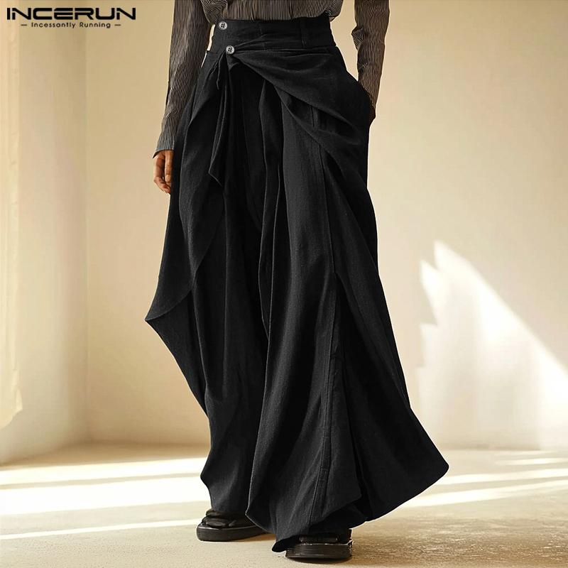 INCERUN Men Front Cross Warp Ruffled Layers Zipper Waist Long Loose Casual Trousers Pants S
INCERUN Men Front Cross Warp Ruffled Layers Zipper Waist Long Loose Casual Trousers Pants S