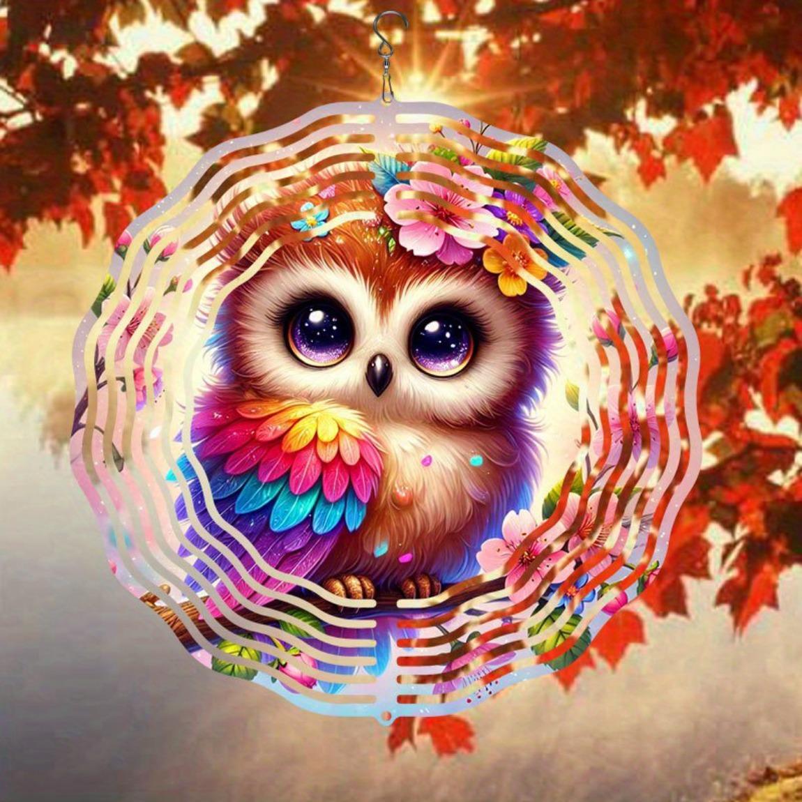 Laser Cut Metal Owl Wind Chime with Floral Garden Design 3D Holographic Effect Outdoor Decor No Electricity Needed Creative Gift for Home Garden
Laser Cut Metal Owl Wind Chime with Floral Garden Design 3D Holographic Effect Outdoor Decor No Electricity Needed Creative Gift for Home Garden