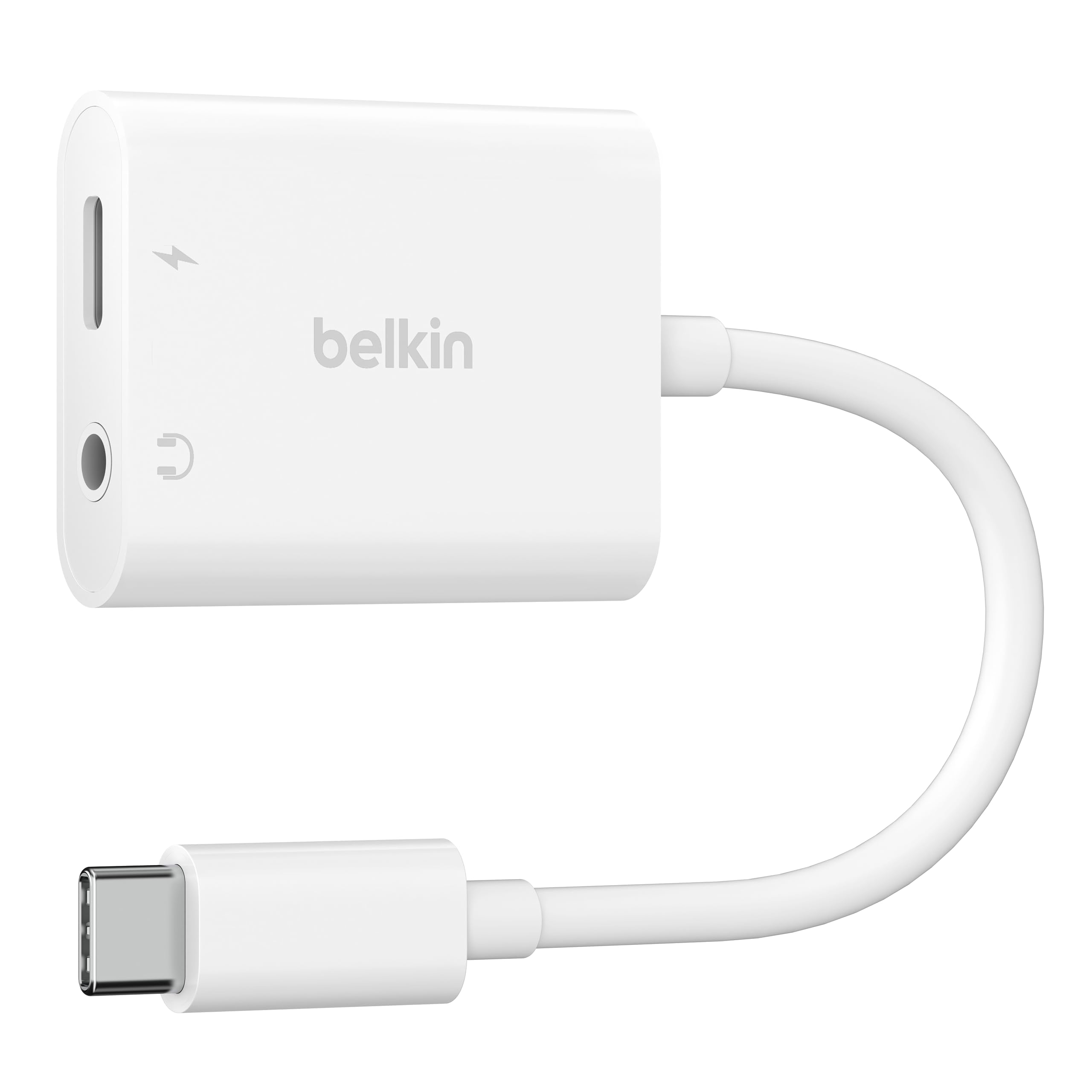 Belkin 2-in-1 USB-C Dual Adapter 3.5mm Audio Charging USB-C PD60W Fast Charging Built-in DAC White NPA004btWH
Belkin 2-in-1 USB-C Dual Adapter 3.5mm Audio Charging USB-C PD60W Fast Charging Built-in DAC White NPA004btWH