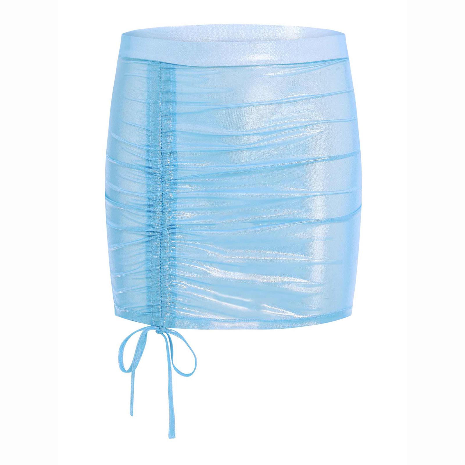 Жіноча Прозора Блискуча Міні-спідниця Металічна Блискуча Регульована Коротка Клубна Спідниця на Кулісці для Клубного Вбрання S небо синє кольору
Жіноча Прозора Блискуча Міні-спідниця Металічна Блискуча Регульована Коротка Клубна Спідниця на Кулісці для Клубного Вбрання S небо синє кольору