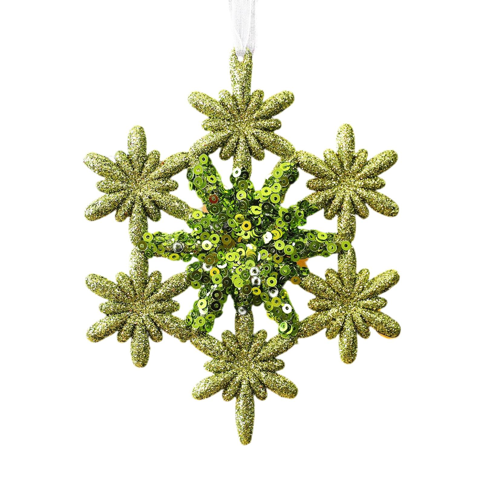 Fruit Green Sequined Christmas Decoration Snowflake Pendant One Size
Fruit Green Sequined Christmas Decoration Snowflake Pendant One Size