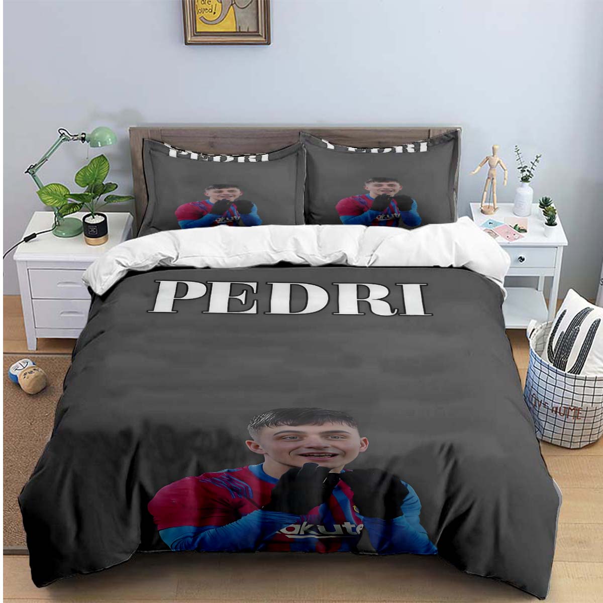 Spain Fashion Football Star P-Pedri Print Bedding Sets Bed Supplie Set Comforter Set Teens Girls Twin Single Kid Gift AU Queen(210*210cm)3pcs
Spain Fashion Football Star P-Pedri Print Bedding Sets Bed Supplie Set Comforter Set Teens Girls Twin Single Kid Gift AU Queen(210*210cm)3pcs