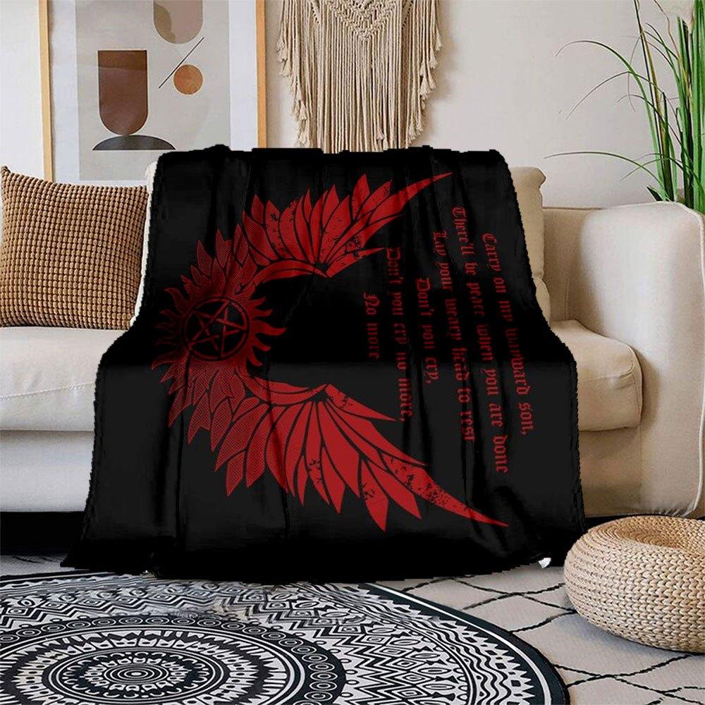 Carry On My Wayward Son Red Wings Poster PrintBlanket Flannel Throw Blanket for Sofa, Bed, Travel, Camping, Office, Couch, Chair, And Bed 150x180cm
Carry On My Wayward Son Red Wings Poster PrintBlanket Flannel Throw Blanket for Sofa, Bed, Travel, Camping, Office, Couch, Chair, And Bed 150x180cm