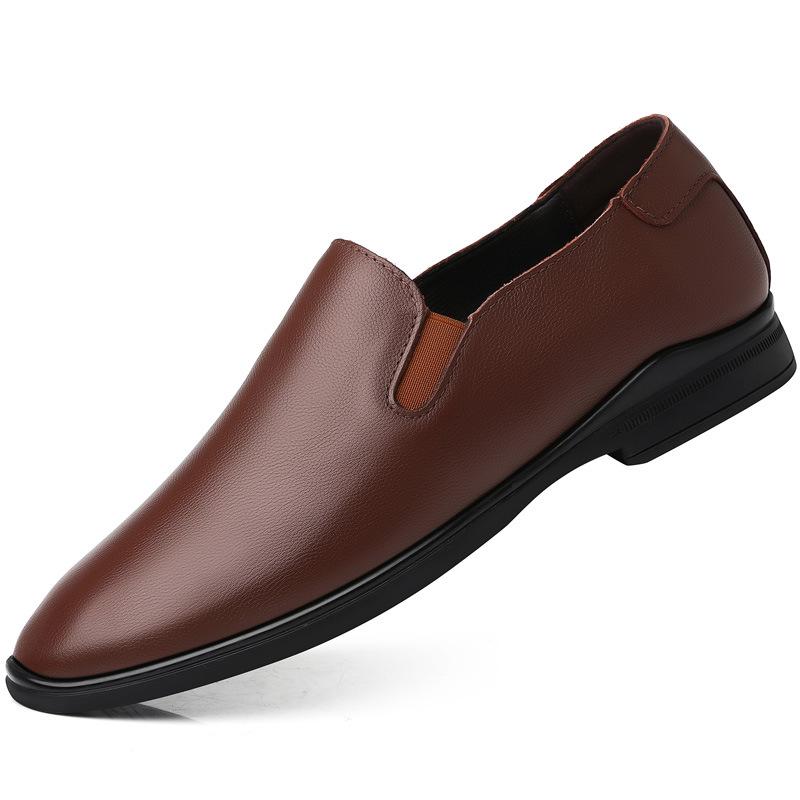 Мужские повседневные кожаные туфли Мужская корейская версия деловых кожаных туфель Трендовые туфли Doudou Мягкая подошва Молодежные мужские туфли с одной педалью 44
Мужские повседневные кожаные туфли Мужская корейская версия деловых кожаных туфель Трендовые туфли Doudou Мягкая подошва Молодежные мужские туфли с одной педалью 44