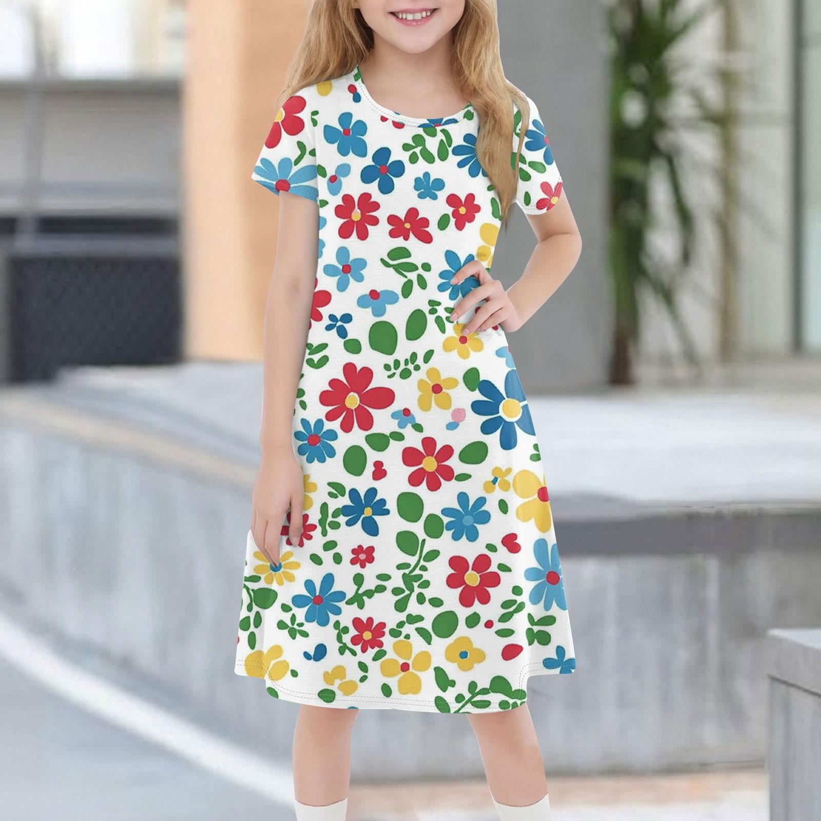 Children s Summer Short-sleeved Casual Fashion Round Neck Dress 120
Children s Summer Short-sleeved Casual Fashion Round Neck Dress 120