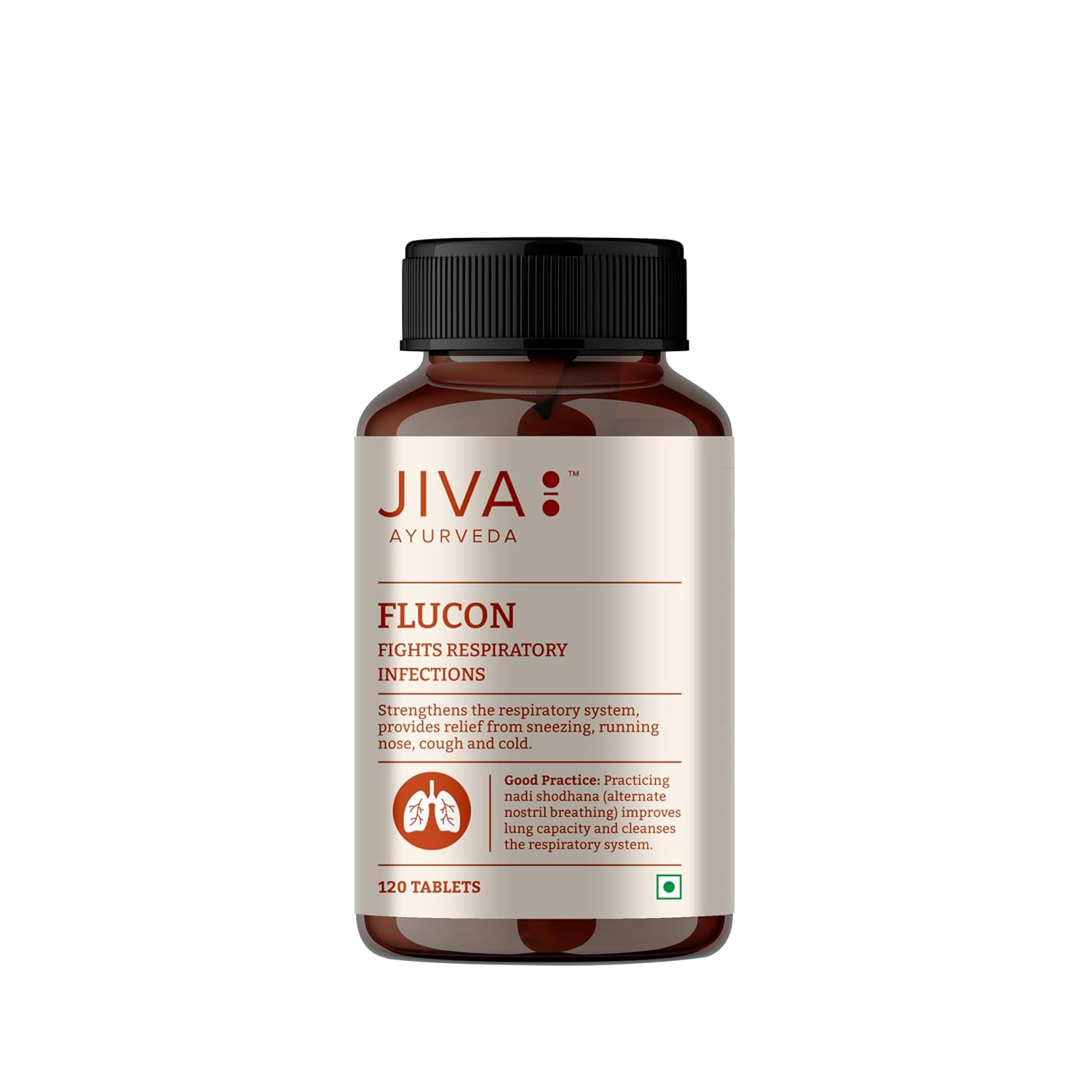 Jiva Flucon 500mg Ayurvedic Tablets for Respiratory Strength and Cold Relief 120 Tablet (Pack of 1)
Jiva Flucon 500mg Ayurvedic Tablets for Respiratory Strength and Cold Relief 120 Tablet (Pack of 1)