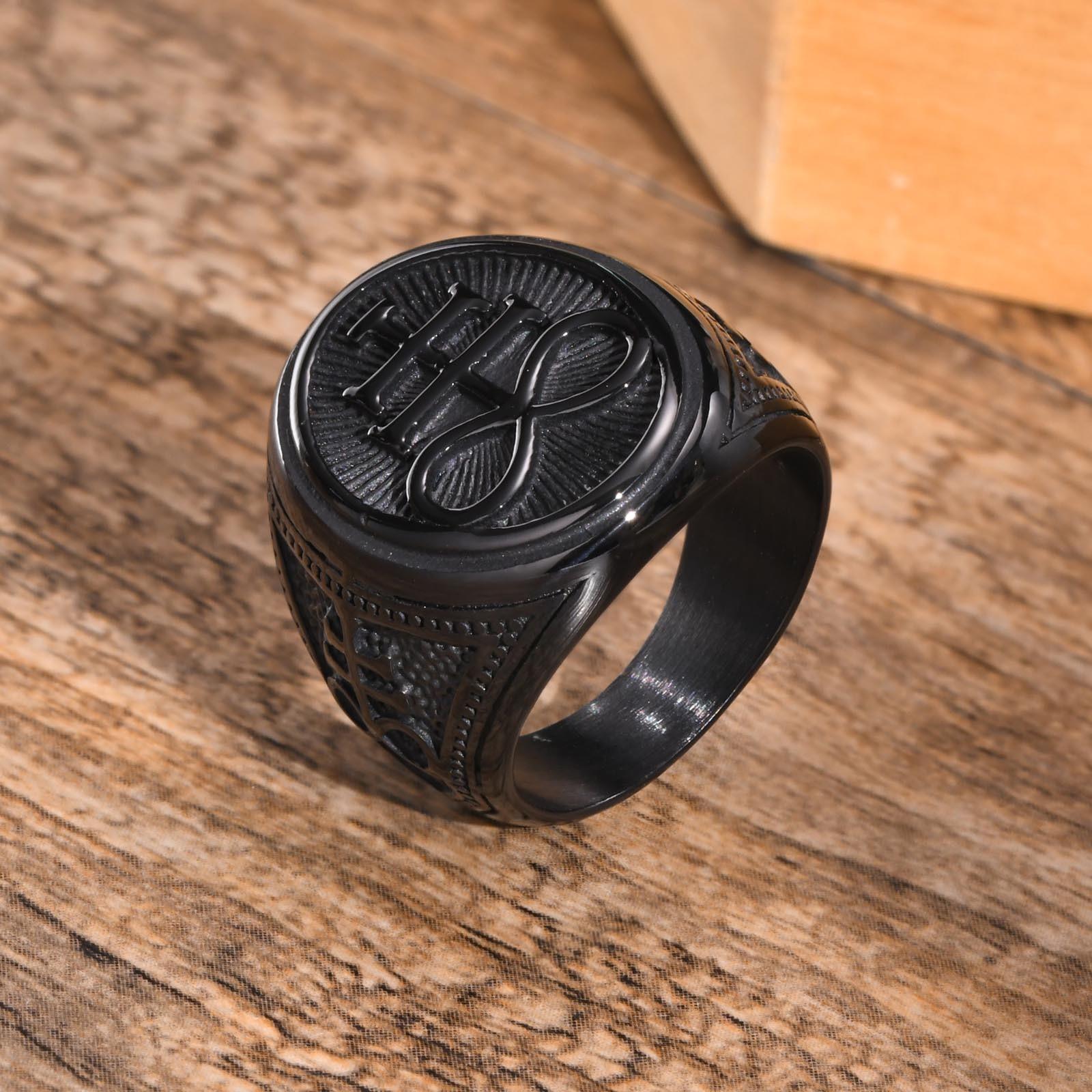 Vnox Sigil of Lucifer Rings Men Boys Talisman Amulet Gift Jewelry,Black Stainless Steel Satan Demon Devil Symbol Signet Ring 12
Vnox Sigil of Lucifer Rings Men Boys Talisman Amulet Gift Jewelry,Black Stainless Steel Satan Demon Devil Symbol Signet Ring 12