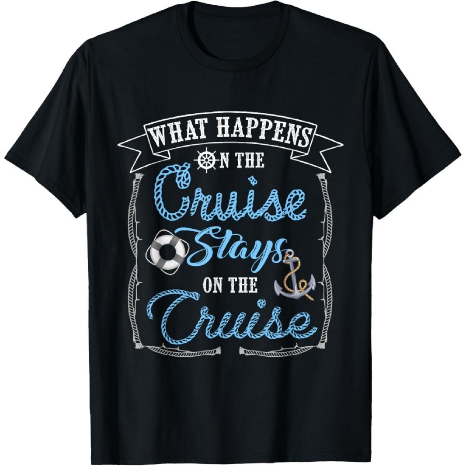 Funny Cruise Ship Vacation Shirt - What Happens Stays T-Shirt XXXXXL чорний
Funny Cruise Ship Vacation Shirt - What Happens Stays T-Shirt XXXXXL чорний