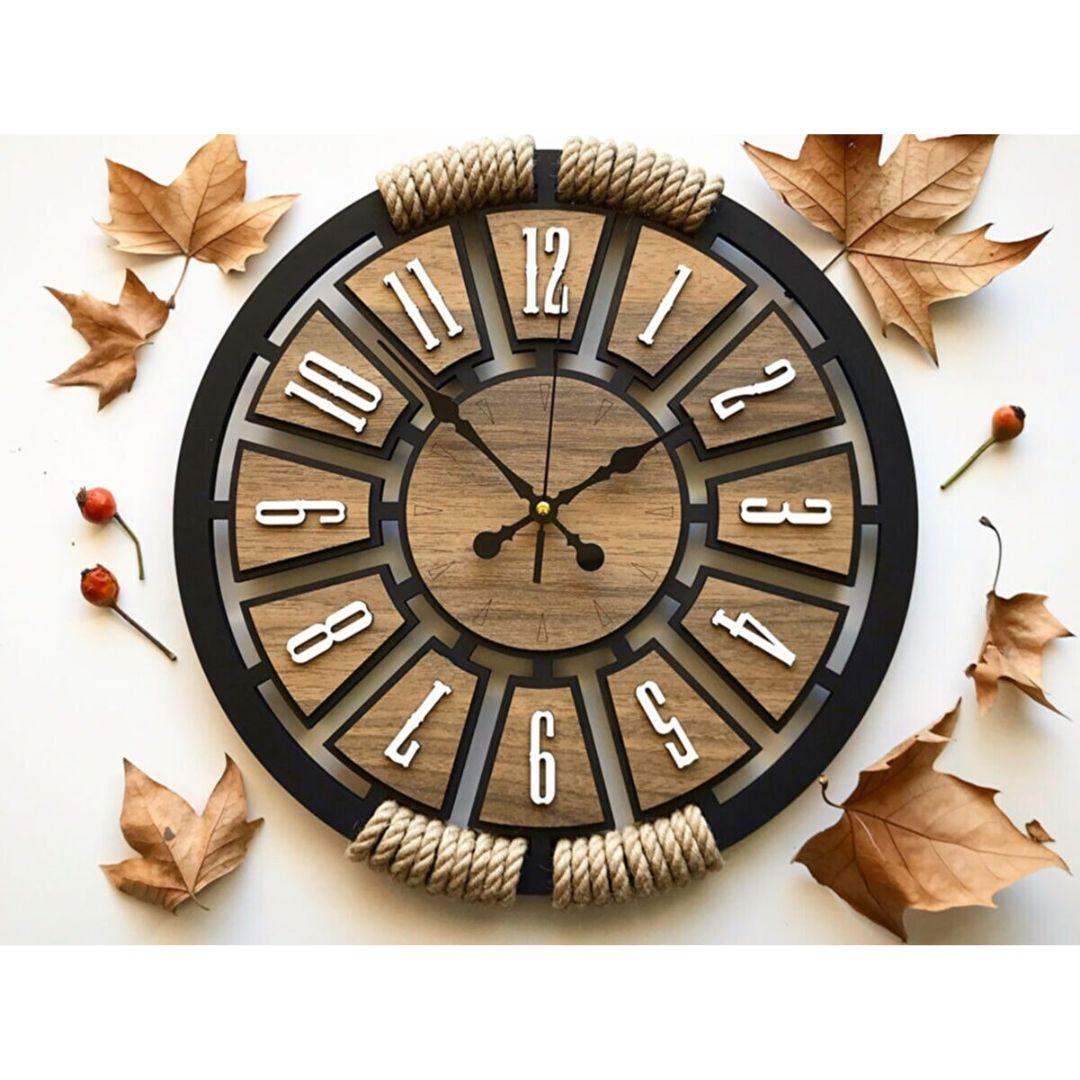 Деревянные веревочные декоративные настенные часы 40*40см 
Деревянные веревочные декоративные настенные часы 40*40см