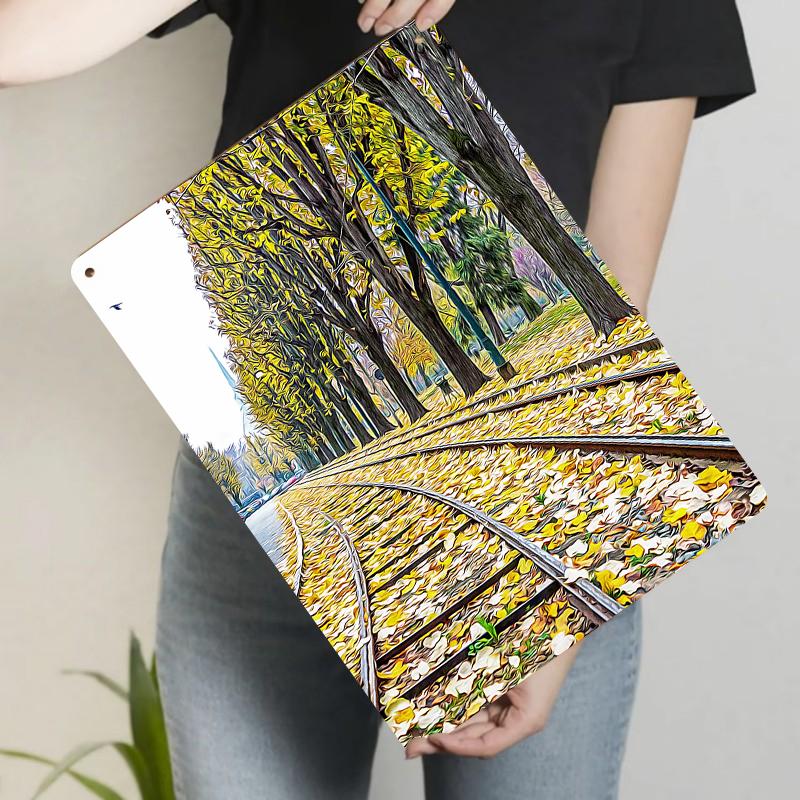 Autumn Railway Track Treelined Road Metal Iron Painting Living RoomWall Art Modern Home Decor 20x30cm(7.8x11.8inch)
Autumn Railway Track Treelined Road Metal Iron Painting Living RoomWall Art Modern Home Decor 20x30cm(7.8x11.8inch)