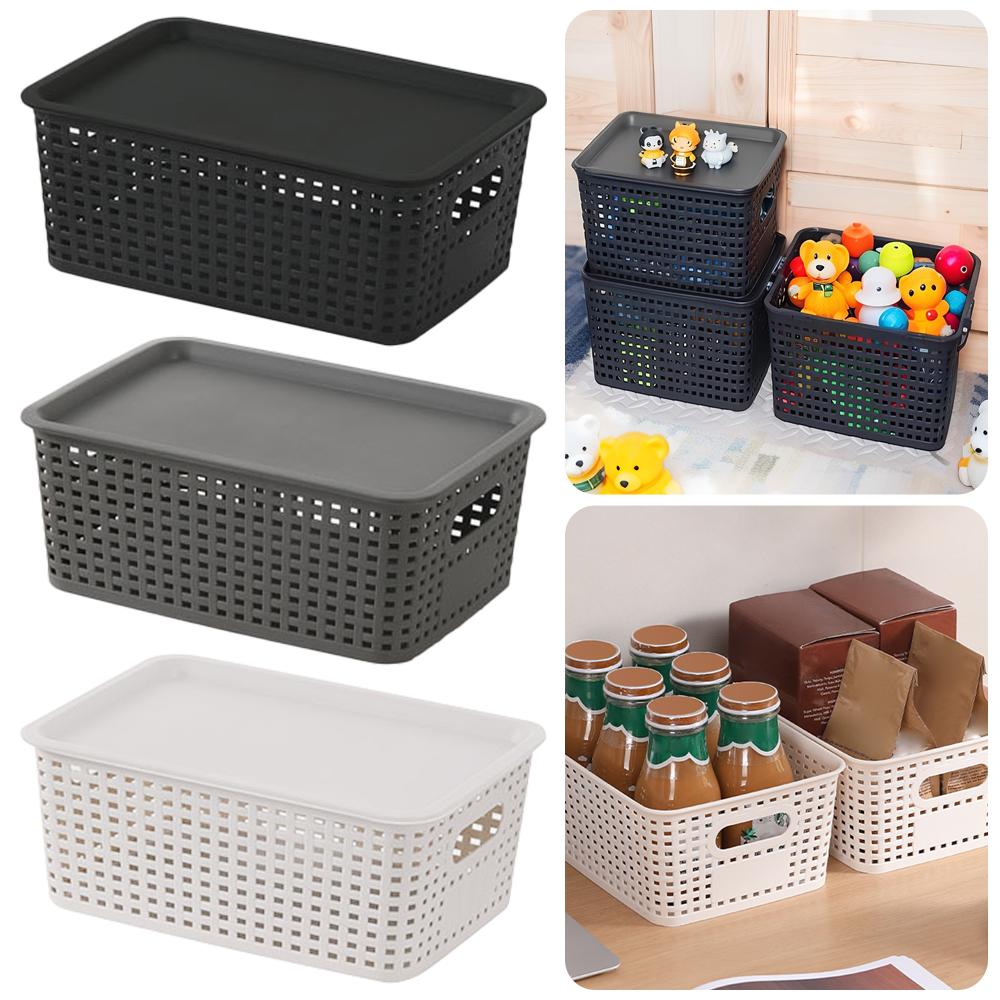 with Lid Storage Box Large Capacity Kitchen Storage Box Portable Storage Basket Home Decoration білий
with Lid Storage Box Large Capacity Kitchen Storage Box Portable Storage Basket Home Decoration білий