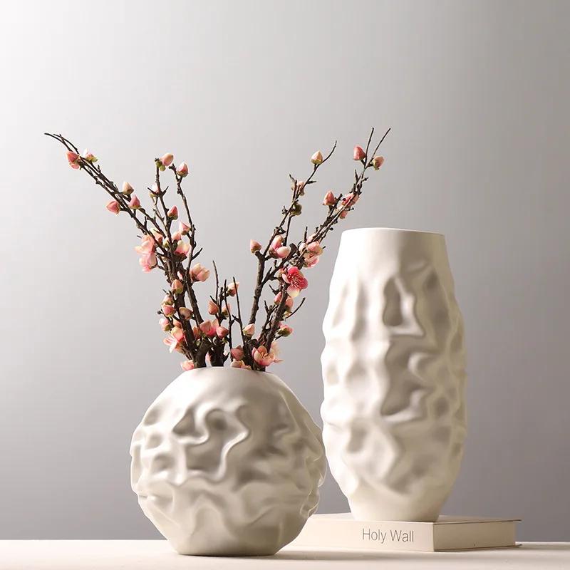 Ceramic Vase Creative Bump Irregular Texture Flower Arrangement Handicraft Ornaments Flower Vase Decoration Home Vases Pots
Ceramic Vase Creative Bump Irregular Texture Flower Arrangement Handicraft Ornaments Flower Vase Decoration Home Vases Pots