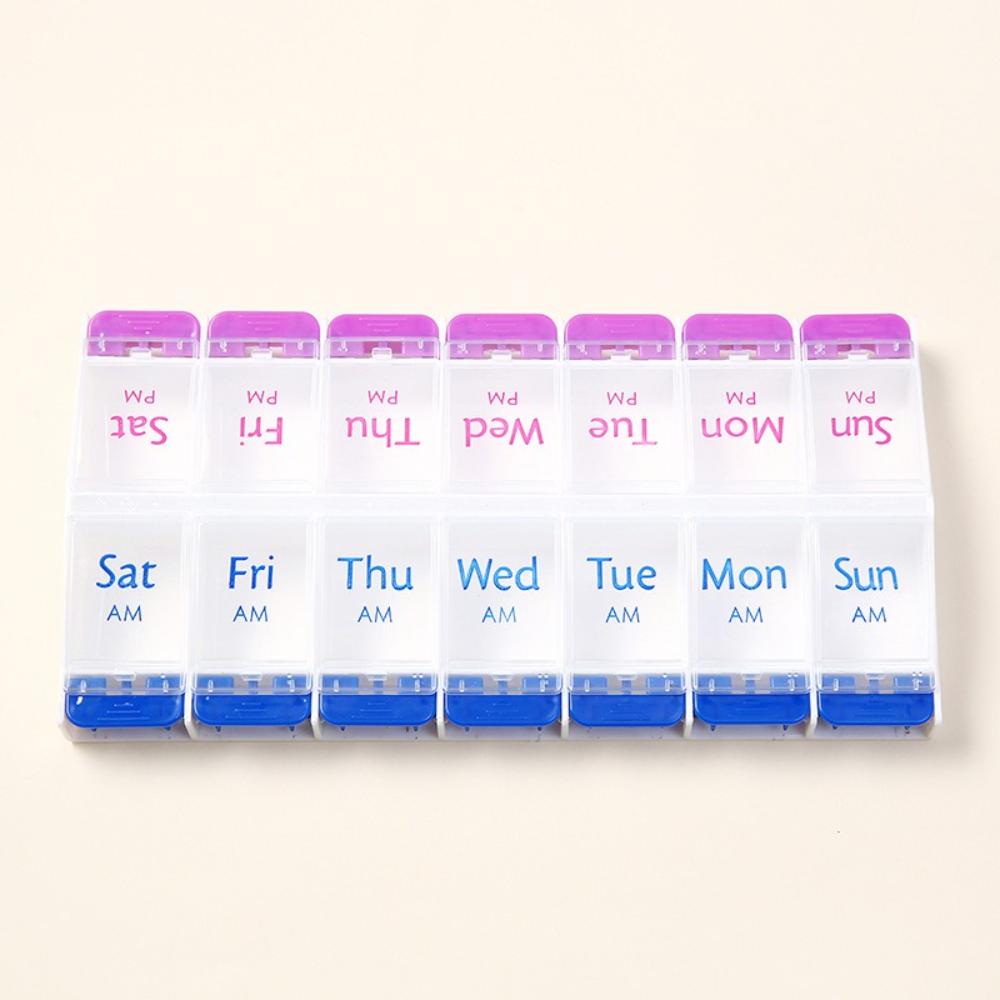 New Premuim Portable Weekly Pill Organizer Case Box Storage Container 7 Day 14 Grids Twice A Day for Medicine Vitamins Fish Oils
New Premuim Portable Weekly Pill Organizer Case Box Storage Container 7 Day 14 Grids Twice A Day for Medicine Vitamins Fish Oils