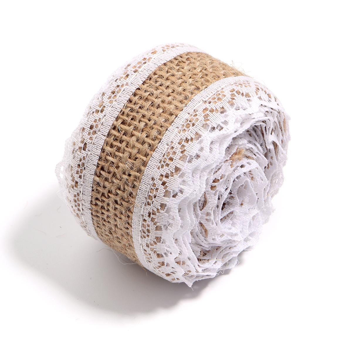 2Yards/Roll White Lace Jute Ribbon Natural Jute Burlap Ribbon For Weddings Floristry Party Christmas Decoration DIY Gift Packing
2Yards/Roll White Lace Jute Ribbon Natural Jute Burlap Ribbon For Weddings Floristry Party Christmas Decoration DIY Gift Packing