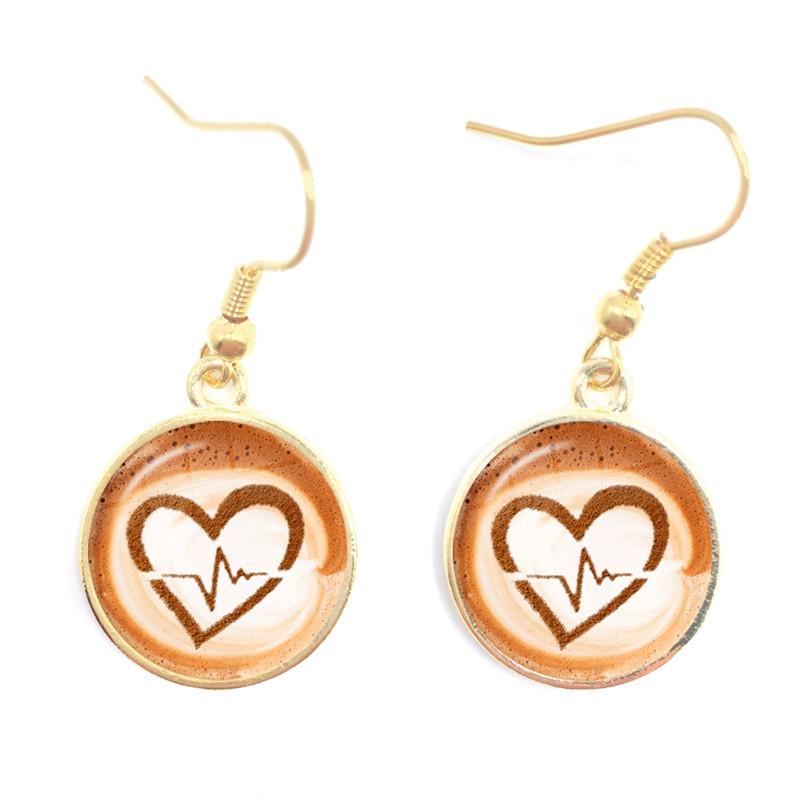 Coffee Latte Carving Love Heart Art Drop Earrings Chocolate Printing Flower Charm Jewelry For Women Gift Wholesale
Coffee Latte Carving Love Heart Art Drop Earrings Chocolate Printing Flower Charm Jewelry For Women Gift Wholesale