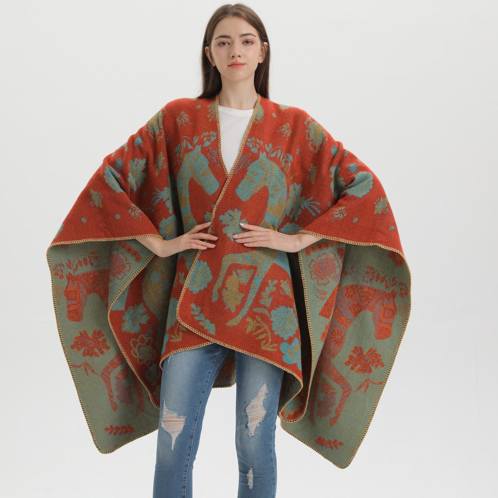 Women s Retro Autumn Winter Scarf Shawl - Slit Warm Cape Outerwear for Street Fashion Runway 130x150 cm
Women s Retro Autumn Winter Scarf Shawl - Slit Warm Cape Outerwear for Street Fashion Runway 130x150 cm