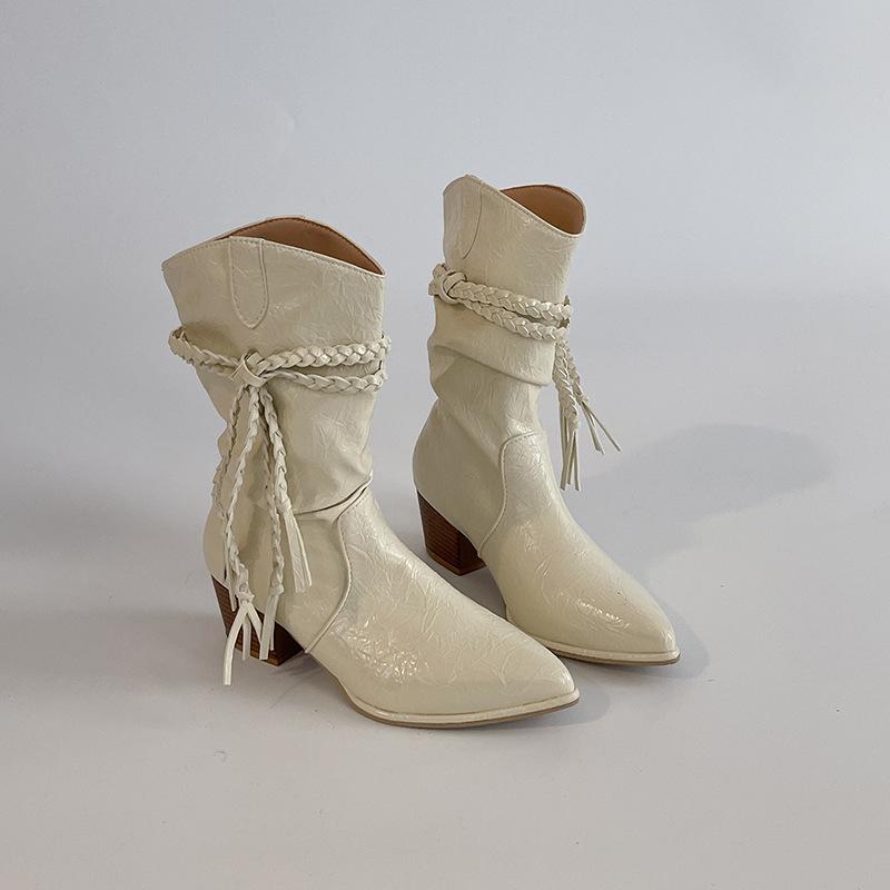 Модные остроносые ботинки с бахромой в стиле ретро на толстом каблуке, женские осенне-зимние, корейская версия, сапоги в стиле пустоши, рыцарские сапоги, но сапоги-чулки до колена 41 бежевый
Модные остроносые ботинки с бахромой в стиле ретро на толстом каблуке, женские осенне-зимние, корейская версия, сапоги в стиле пустоши, рыцарские сапоги, но сапоги-чулки до колена 41 бежевый