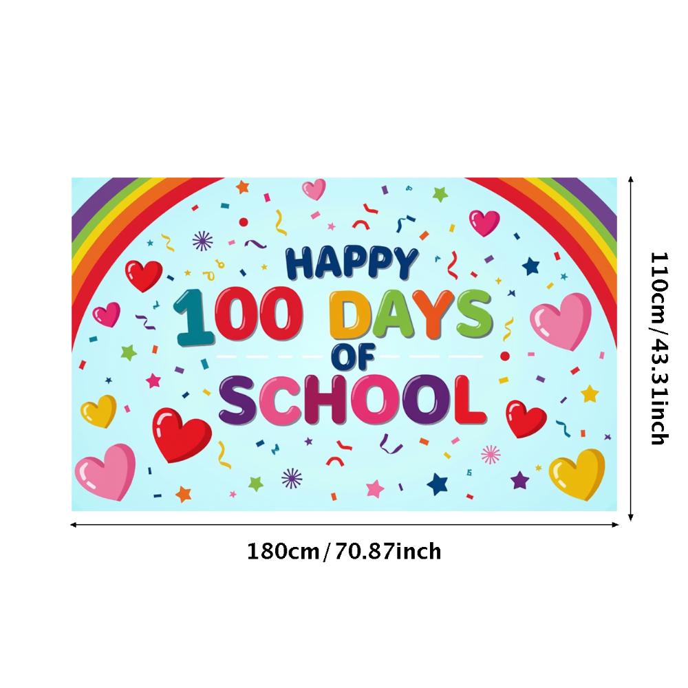 Fabric Celebration Backdrop Decorative Durable Reusable School Banner Educational Classroom Decor for 100 Days of School
Fabric Celebration Backdrop Decorative Durable Reusable School Banner Educational Classroom Decor for 100 Days of School