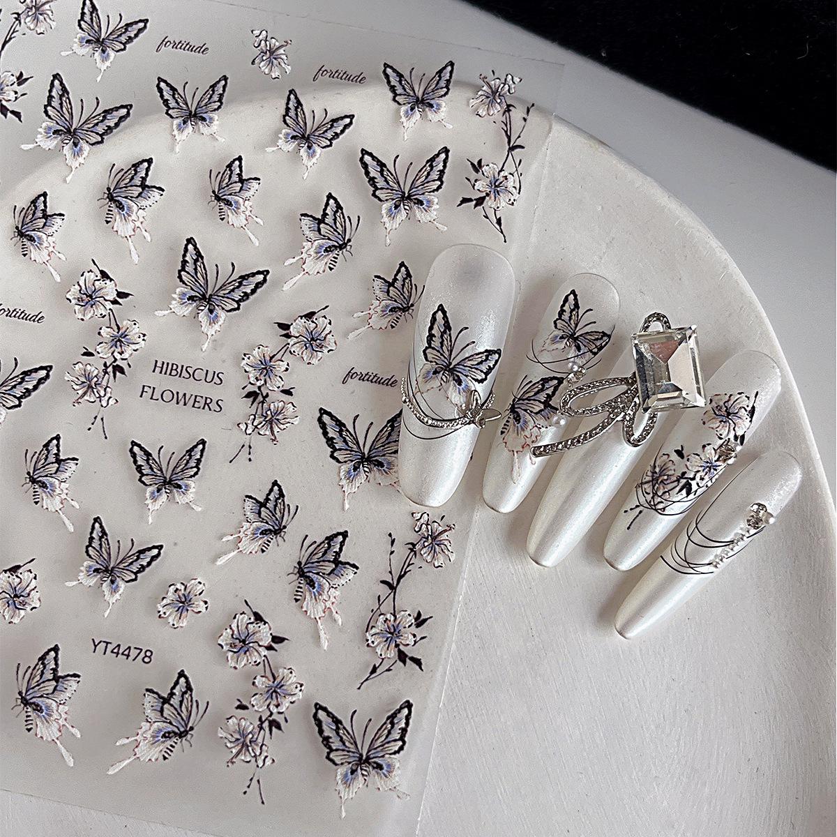 YITU Butterfly & Floral Embroidery Nail Stickers with Adhesive Backing - Chinese Style Nail Decoration YT4478
YITU Butterfly & Floral Embroidery Nail Stickers with Adhesive Backing - Chinese Style Nail Decoration YT4478
