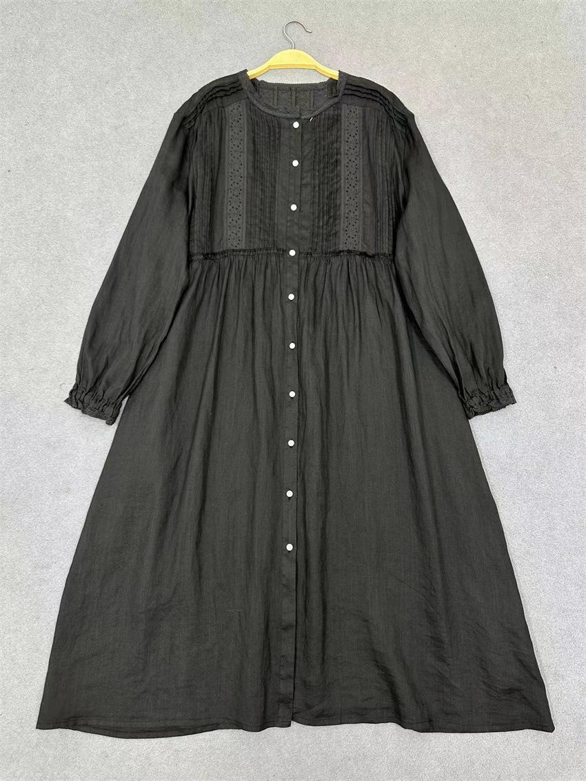 Johnature Японское осеннее платье с гармошкой и кружевными складками с длинными рукавами Винтажное повседневное свободное простое женское платье One Size чёрный
Johnature Японское осеннее платье с гармошкой и кружевными складками с длинными рукавами Винтажное повседневное свободное простое женское платье One Size чёрный