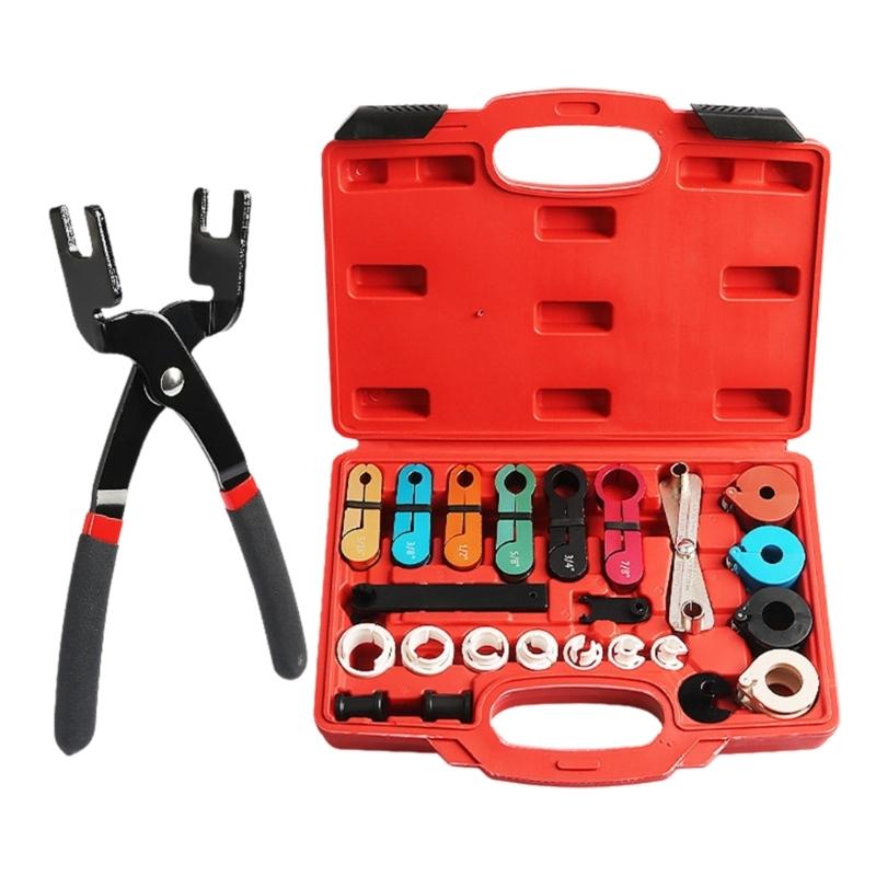 Heavy Duty 24Pcs Car Refrigerants Line Disassembly Kit Quick Disconnect Tool For AC Oil & Transmission Systems 1
Heavy Duty 24Pcs Car Refrigerants Line Disassembly Kit Quick Disconnect Tool For AC Oil & Transmission Systems 1