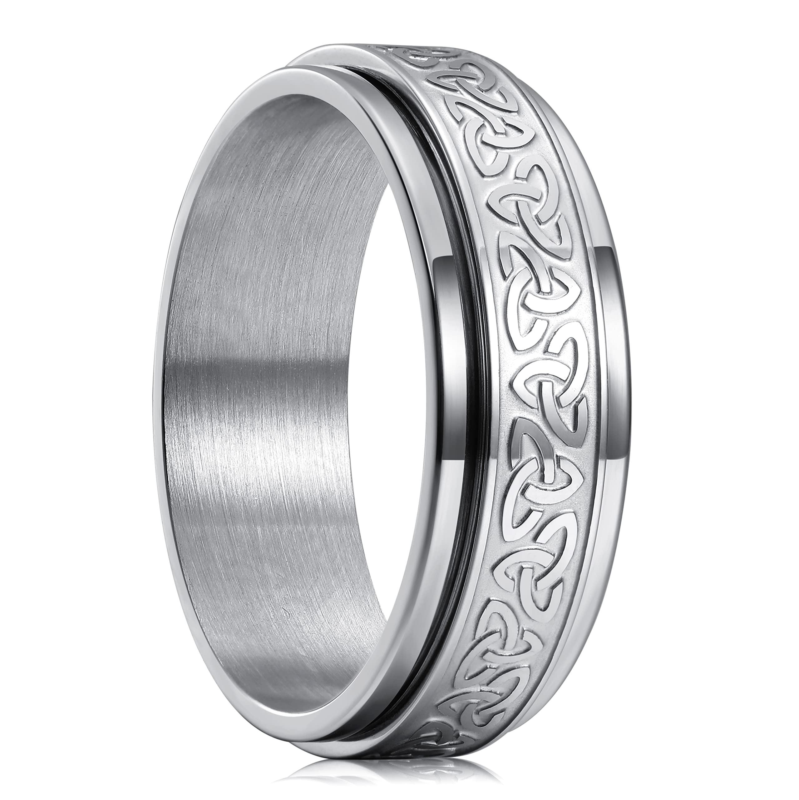 Vintage Stainless Steel Viking Celtic Knot Rune Rings for Men Women Rotatable Fidget Anxiety Spinner Ring Retro Amulet Jewelry 7
Vintage Stainless Steel Viking Celtic Knot Rune Rings for Men Women Rotatable Fidget Anxiety Spinner Ring Retro Amulet Jewelry 7