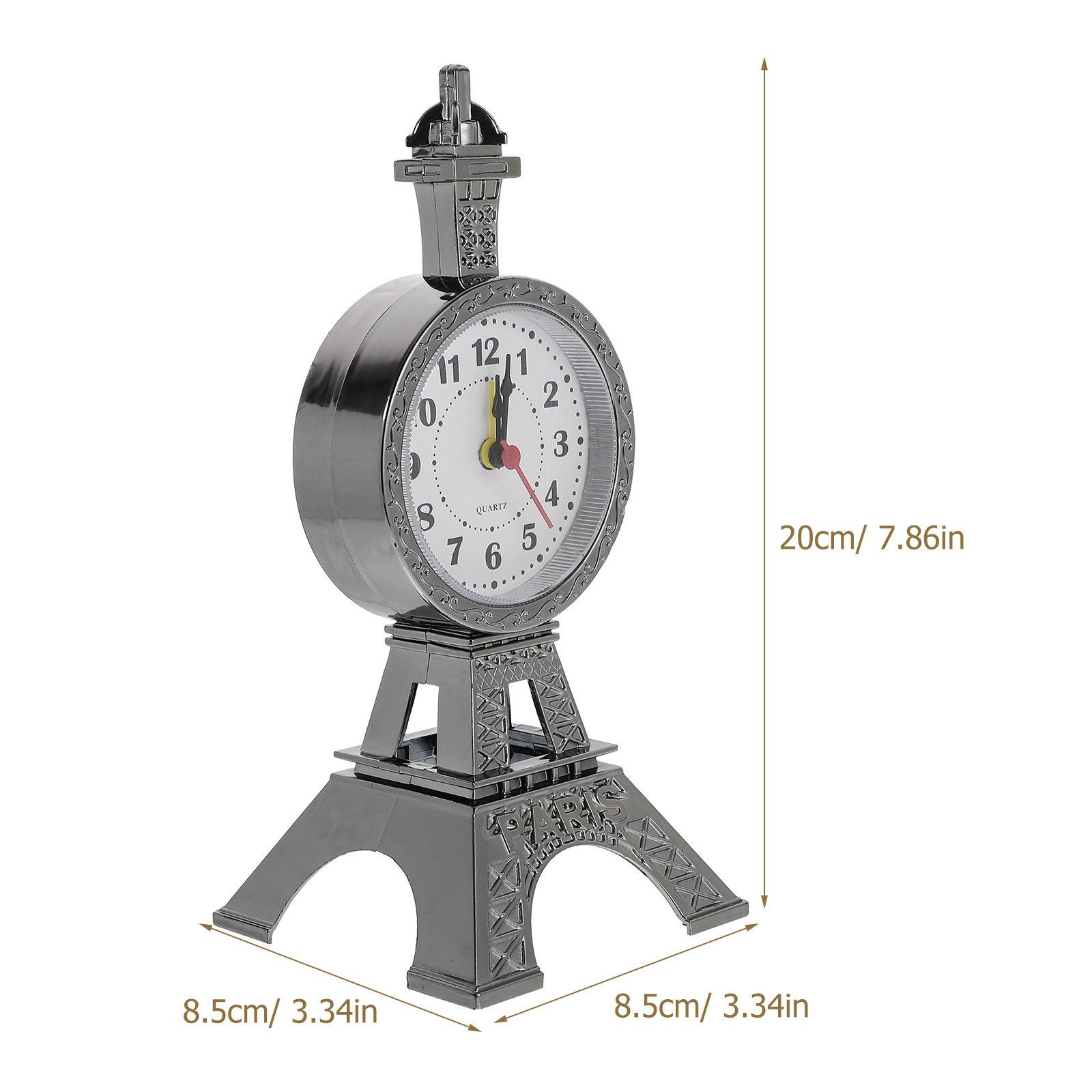 Stylish Vintage Desk Alarm Clock with Eiffel Tower Motif Small Table Clock for Bedroom Living Room Office Desktop Decoration сірий
Stylish Vintage Desk Alarm Clock with Eiffel Tower Motif Small Table Clock for Bedroom Living Room Office Desktop Decoration сірий