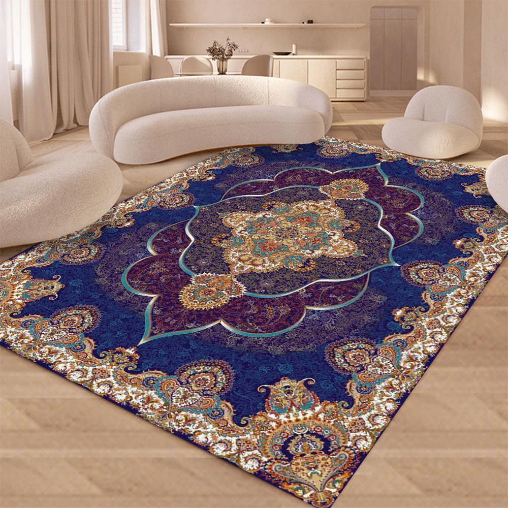 Persian Pattern Carpet Mat Rug Floral Medallion Luxury Vintage Design Blue Gold Home Decoration Living Room Non-slip Floor Mat 40x60cm
Persian Pattern Carpet Mat Rug Floral Medallion Luxury Vintage Design Blue Gold Home Decoration Living Room Non-slip Floor Mat 40x60cm