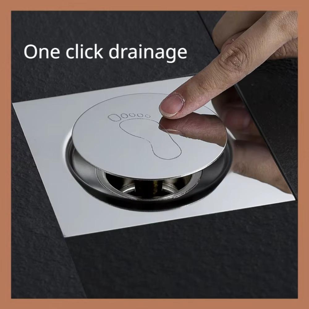 Pedal Type Press-Type Floor Drain Pop Up Bounce Sewer Floor Strainer Shower Foot Floor Drain 10*10cm
Pedal Type Press-Type Floor Drain Pop Up Bounce Sewer Floor Strainer Shower Foot Floor Drain 10*10cm