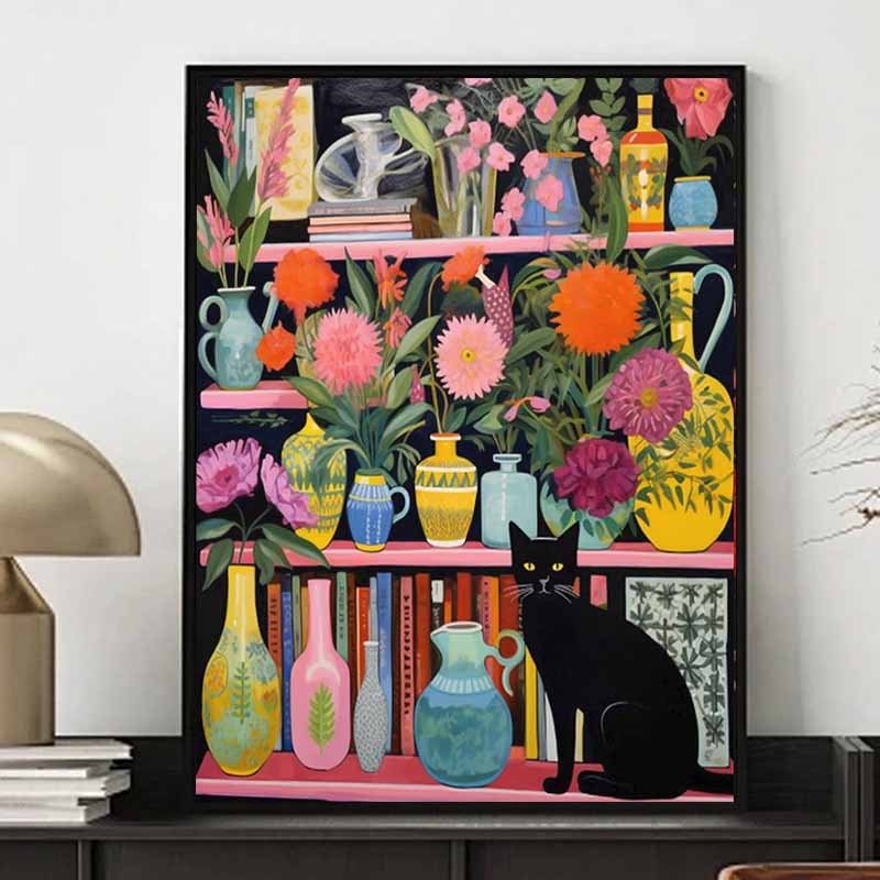 New Arrival 5D DIY Full Circle Diamond Painting Bookshelf Flower and Cat Painting Embroidery Cross Stitch Home Decor Gift GI12105
New Arrival 5D DIY Full Circle Diamond Painting Bookshelf Flower and Cat Painting Embroidery Cross Stitch Home Decor Gift GI12105