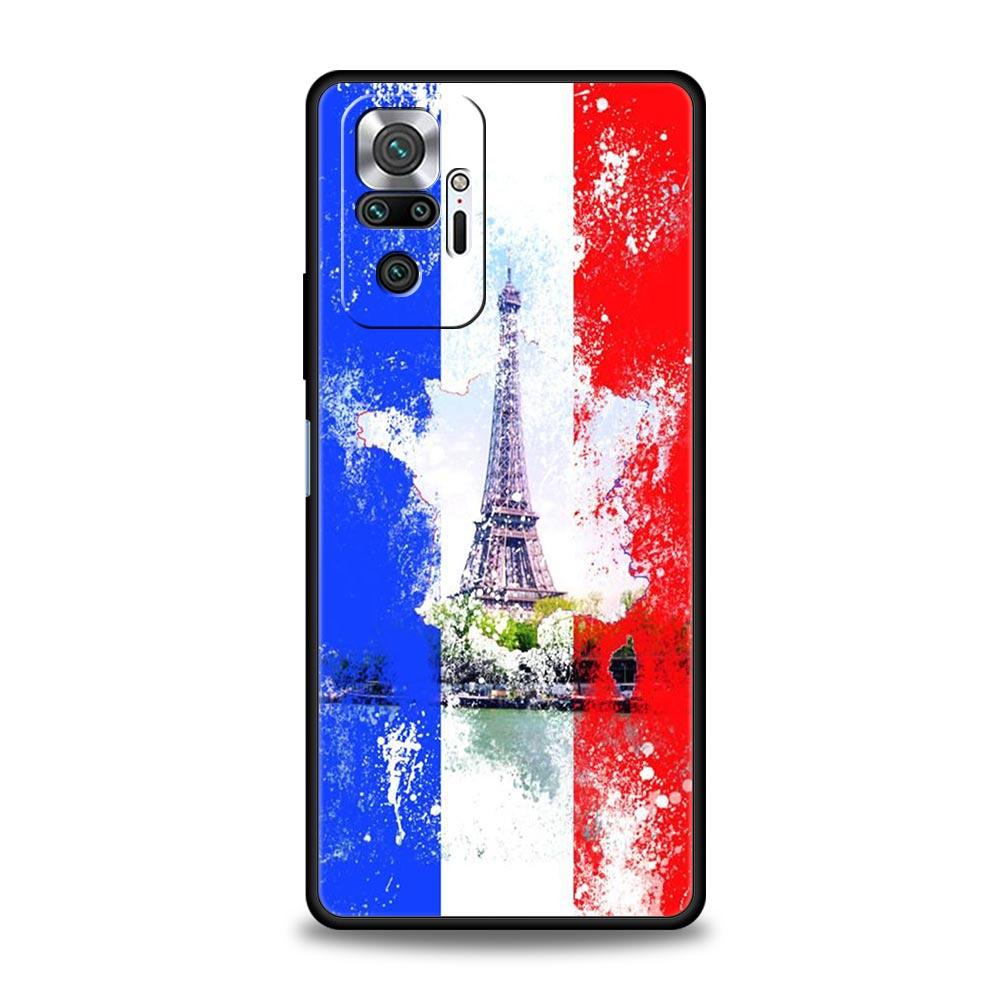 Чехол для телефона Xiaomi Redmi Note 12 10 11 9 8 Pro Plus 9S 7 8T 9T 9A 8A 9C K40 игровой мягкий чехол бампер Франция флаг футбол Париж Redmi 9A