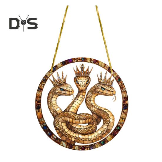 2D акриловый змея орнамент корона золотые змеи подвесное украшение змея кулон с шнурком для стены окна домашнего двора декор Snake
2D акриловый змея орнамент корона золотые змеи подвесное украшение змея кулон с шнурком для стены окна домашнего двора декор Snake
