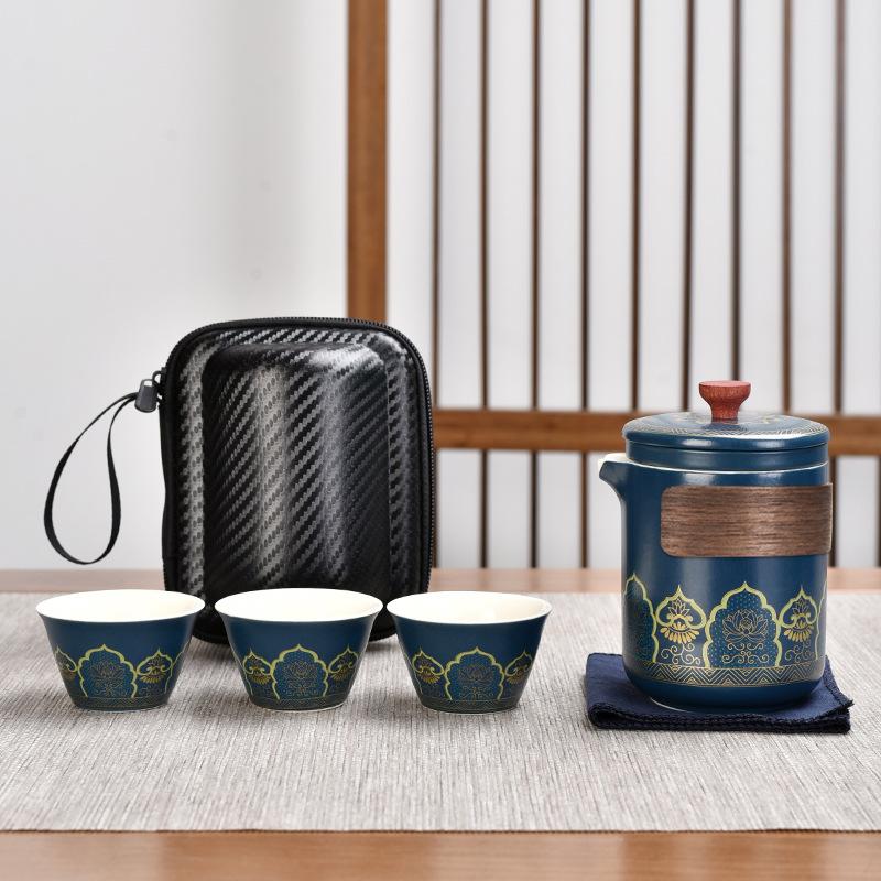 Керамический портативный дорожный чайный набор, экспресс-чашка, один чайник, четыре чашки, подарочная коробка для деловых партнеров.
Керамический портативный дорожный чайный набор, экспресс-чашка, один чайник, четыре чашки, подарочная коробка для деловых партнеров.