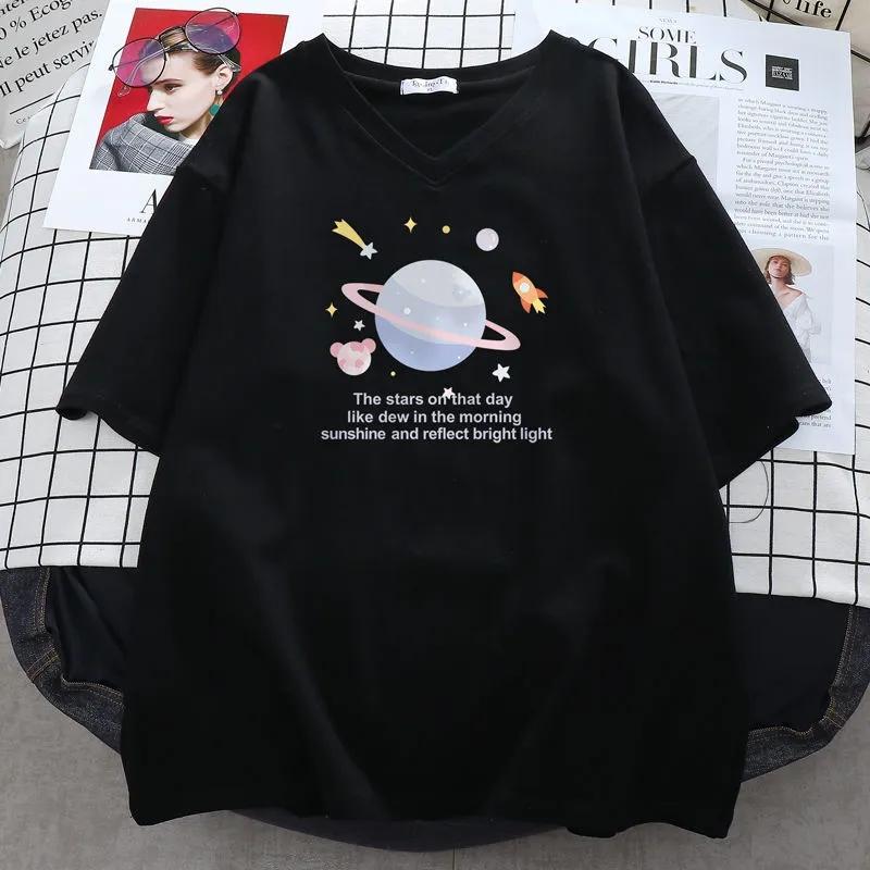 Korean Summer Sweet printed Tshirt Women V Neck Allmatch t shirt Tops Leisure Tees 4XL
Korean Summer Sweet printed Tshirt Women V Neck Allmatch t shirt Tops Leisure Tees 4XL