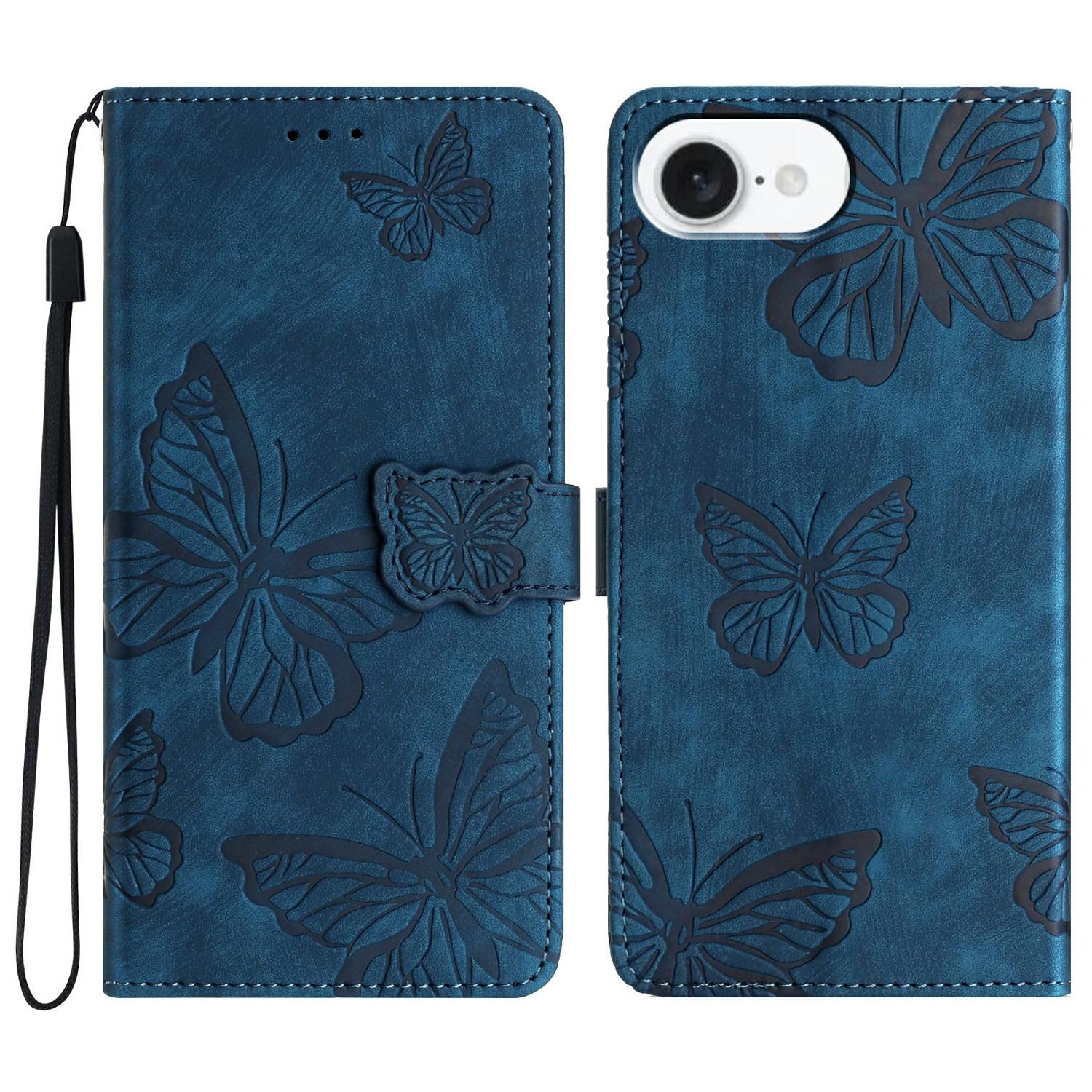 For iPhone 16e Case Butterfly Design Flip Wallet Leather Phone Cover Skin-Touch Blue
For iPhone 16e Case Butterfly Design Flip Wallet Leather Phone Cover Skin-Touch Blue