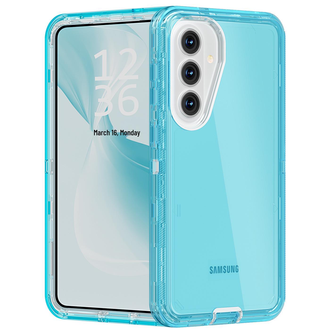 Durable 3-in-1 Transparent Phone Case for Galaxy S26 Plus with Full Coverage and Drop Protection Galaxy S24+ прозрачный/синий
Durable 3-in-1 Transparent Phone Case for Galaxy S26 Plus with Full Coverage and Drop Protection Galaxy S24+ прозрачный/синий